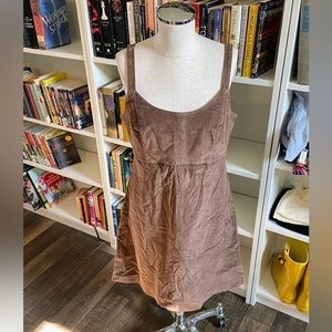 Hollister Brown Corduroy Jumper Dress Size Large